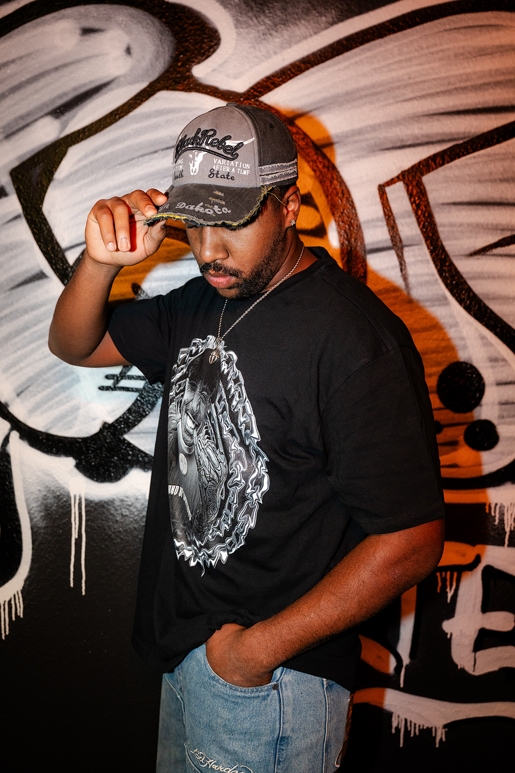 T - Shirt "Chrissyjeey" Schwarz